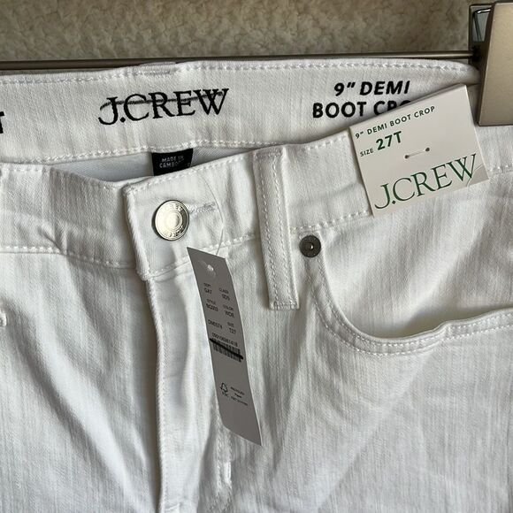J Crew 9 Inch Billie Bootcut‎ Womens Size 27 Tall White - Picture 6 of 10
